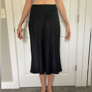 ZARA silk midi skirt